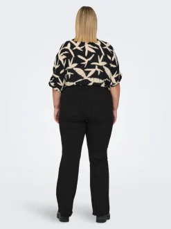 CARTHUNDER Mittlere Taille Flared Jeans