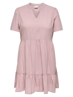 CARTIRI-CARO Leinen Kurzes Kleid