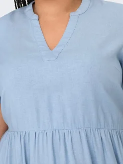 CARTIRI-CARO Leinen Kurzes Kleid