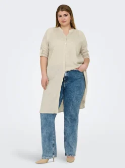 CARTOKYO Leinen Midikleid