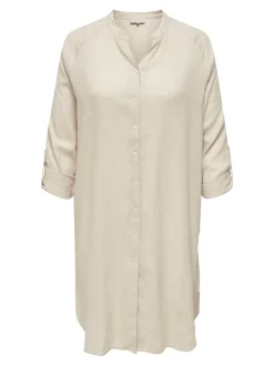 CARTOKYO Leinen Midikleid