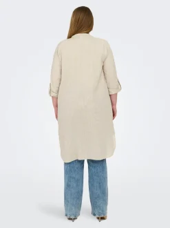 CARTOKYO Leinen Midikleid