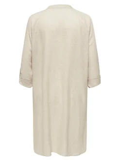 CARTOKYO Leinen Midikleid