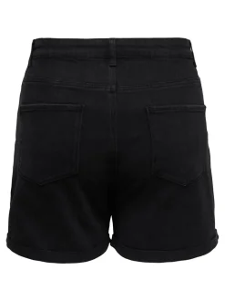 CARVEGA Hohe Taille Normal geschnitten Jeans-Shorts