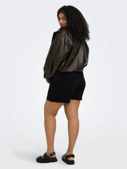 CARVEGA Hohe Taille Normal geschnitten Jeans-Shorts