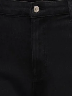 CARVEGA Hohe Taille Normal geschnitten Jeans-Shorts