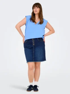 CARWILLY Denim Jeansrock Midirock