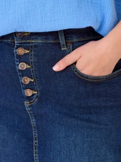 CARWILLY Denim Jeansrock Midirock