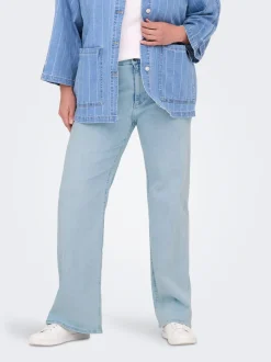 CARWILLY Hohe Taille Weiter Beinschnitt Jeans