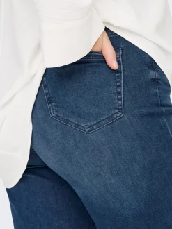 CARWILLY Hohe Taille Weiter Beinschnitt Jeans