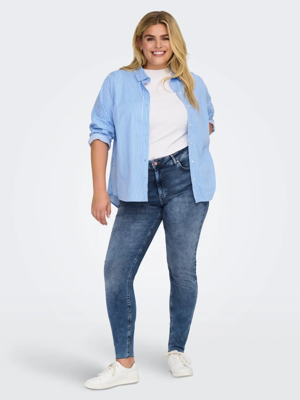 CARWILLY Mittlere Taille Skinny Fit Knöchellang Jeans
