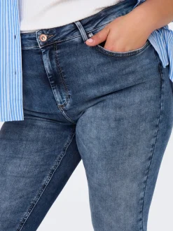 CARWILLY Mittlere Taille Skinny Fit Knöchellang Jeans