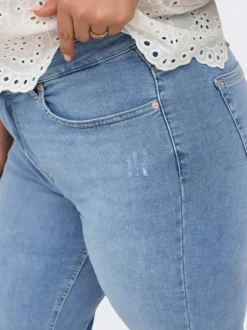 CARWILLY Hohe Taille Gerade geschnitten Jeans