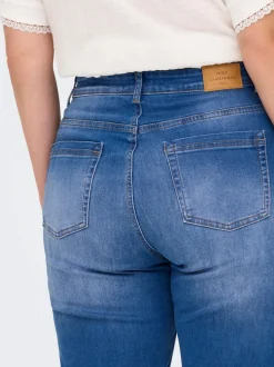 CARWILLY Hohe Taille Gerade geschnitten Jeans