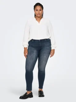 CARWILLY Hohe Taille Skinny Fit Knöchellang Jeans