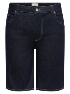 CARWILLY Hohe Taille Weiter Beinschnitt Jeans-Shorts