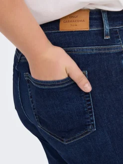 CARWILLY Hohe Taille Weiter Beinschnitt Jeans
