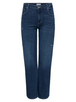 CARWILLY Hohe Taille Weiter Beinschnitt Jeans