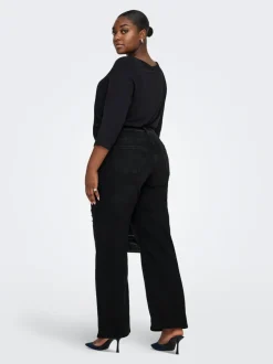 CARWILLY Hohe Taille Weiter Beinschnitt Jeans