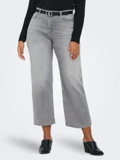 CARWILLY Hohe Taille Weiter Beinschnitt Jeans