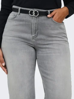 CARWILLY Hohe Taille Weiter Beinschnitt Jeans