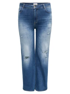 CARWILLY Hohe Taille Weiter Beinschnitt Jeans
