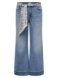 CARWILLY Hohe Taille Weiter Beinschnitt Jeans