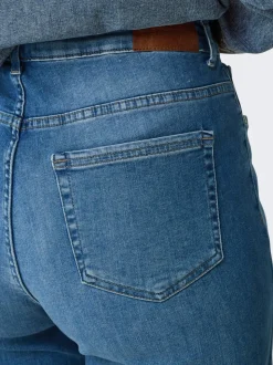CARWILLY Hohe Taille Weiter Beinschnitt Jeans