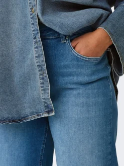 CARWILLY Hohe Taille Weiter Beinschnitt Jeans