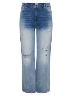 CARWILLY Hohe Taille Weiter Beinschnitt Jeans