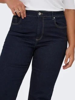 CARWILLY Hohe Taille Weiter Beinschnitt Jeans