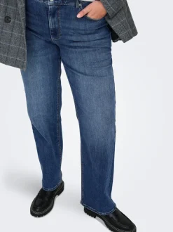 CARWILLY Mittlere Taille Gerade geschnitten Jeans