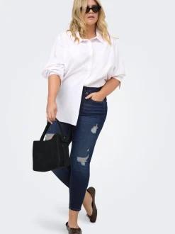 CARWILLY Mittlere Taille Skinny Fit Knöchellang Jeans