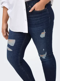 CARWILLY Mittlere Taille Skinny Fit Knöchellang Jeans