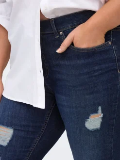 CARWILLY Mittlere Taille Skinny Fit Knöchellang Jeans