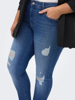 CARWILLY Mittlere Taille Skinny Fit Knöchellang Jeans