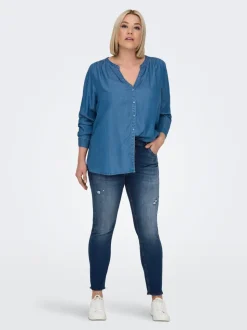 CARWILLY Mittlere Taille Skinny Fit Knöchellang Jeans