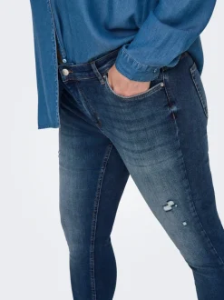 CARWILLY Mittlere Taille Skinny Fit Knöchellang Jeans
