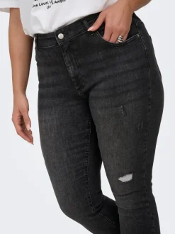 CARWILLY Mittlere Taille Skinny Fit Knöchellang Jeans
