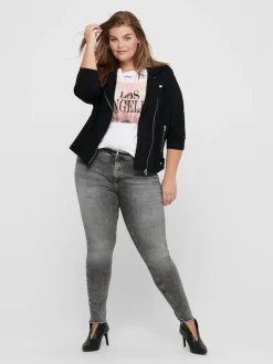 CARWILLY Mittlere Taille Skinny Fit Knöchellang Jeans