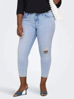 CARWILLY Mittlere Taille Skinny Fit Knöchellang Jeans
