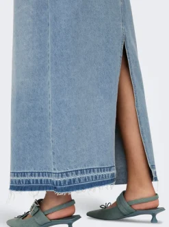 JDYBELLA Denim Jeansrock Langer Rock