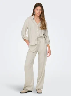 JDYCAYA Weiter Beinschnitt Leinen Hose