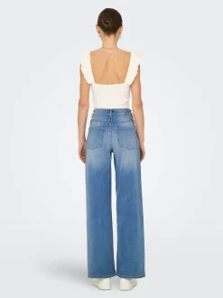 JDYFELINA-FINA Hohe Taille Weiter Beinschnitt Jeans