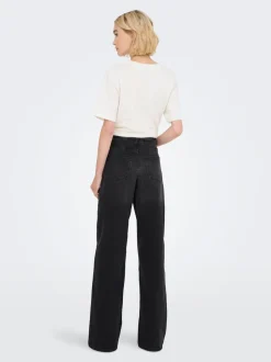 JDYFELINA-FINA Hohe Taille Weiter Beinschnitt Jeans