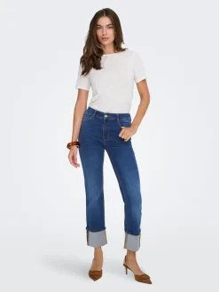 JDYFINA Mittlere Taille Gerade geschnitten Jeans
