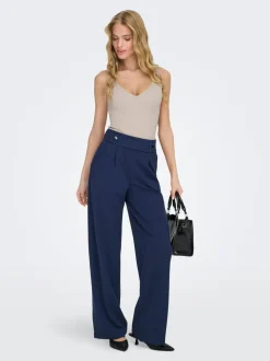 JDYGEGGO Weiter Beinschnitt Hose mit weitem Beinschnitt