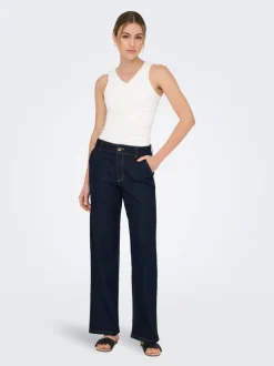 JDYGEGS Hohe Taille Weiter Beinschnitt Jeans