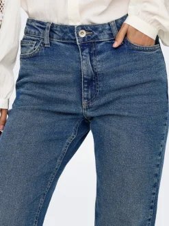 JDYLULLU Hohe Taille Gerade geschnitten Knöchellang Jeans