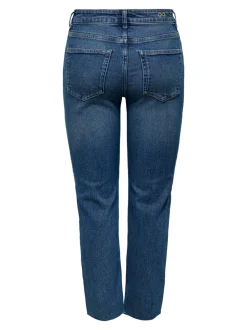 JDYLULLU Hohe Taille Gerade geschnitten Knöchellang Jeans